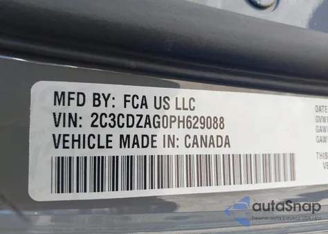 2023 Dodge Challenger Sxt from USA, damaged, VIN 2C3CDZAG0PH629088